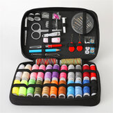 97Pcs Sewing Box Set Large Capacity Black Sewing Bag Cotton Thread Needle Scissor Thread Remover Tool Box For Home