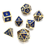 Antieke kleur solide metalen zware dobbelstenen set Polyhedrale dobbelstenen rollenspel dobbelstenen gadget RPG