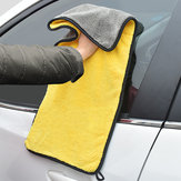 Serviette de lavage en microfibre bicolor pour voiture, nettoyage et séchage, avec une couture solide et une absorption élevée