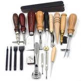 18Pcs / Lot Craft DIY Leder Locher Werkzeuge Punch Edger Gürtel Punisher Set Lederer Handwerkzeug
