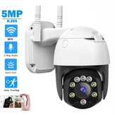 Nuova telecamera CCTV all'aperto SD05W 5MP HD 3.6mm 5x Zoom Focus PTZ IP P2P IP66 impermeabile Rilevazione umana Visione notturna Speed Dome H.265+