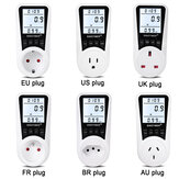 SINOTIMER DDS109L EU/US/UK/FR/AU AC 110V/220V Plug Socket Digital Wattmeter Meter Power Consumption Watt Energy Meter KWh Electricity Analyzers Monitors with Backlight