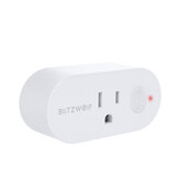 BlitzWolf® BW-SHP12 15A 1875W US Plug Smart WIFI Switch APP remoto Controller Timer Tomada Trabalhe com Amazon Alexa Google Home Assistant