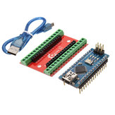 NANO IO Shield Expansion Board + Nano V3 Improved Version With Cable Geekcreit for Arduino - products that work with official Arduino boards