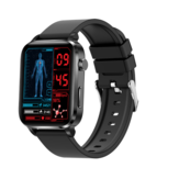 F100 1,7-Zoll-HD-Bildschirm Doppelte Sonde Lasertherapie Körpertemperaturmessung Herzfrequenz Blutdruck SpO2-Monitor Fitness-Tracker Lange Standby-Zeit BT5.0 Smartwatch