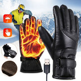 Elektryczne rękawiczki grzewcze przeciwwietrzne do jazdy na rowerze, ciepłe zimowe rękawiczki grzewcze z podgrzewaniem, ekran dotykowy, ogrzewane rękawiczki zasilane USB
