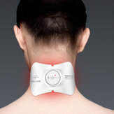 IPRee® EMS Elektrisches Nackenmassagegerät Multifunktion 3 Modi 15 Gänge Verstellbare tragbare Mini-Massageaufkleber Instrument zur Physiotherapie des Halswirbels