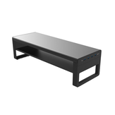Suporte para monitor de camada dupla Vaydeer com hubs USB 3.0, carregamento sem fio