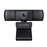 Webcam HD Blitzwolf® BW-CC1 1080P Auto Foco 1920*1080 30FPS USB 2.0 Microfone Embutido Chamada de Vídeo Câmera Ao Vivo