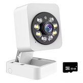 Cámara Guudgo 1080P Wifi con tarjeta TF de 32GB Tuya Indoor Smart Home Security PIR Motion Human Detection Two Way Audio Siren Cámara de vigilancia inalámbrica CCTV