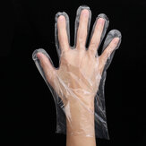100 шт. Безопасные перчатки Одноразовые перчатки Домашняя кухня Обеденный стол Прозрачные