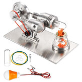Motore miniatura a flusso d'aria calda in acciaio inossidabile Stirling per modelli educativi.