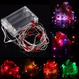 20 luces de hadas con forma de corazón, alimentadas por batería y con LED para decorar fiestas y bodas de Navidad