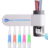 UV Escova de dentes Esterilizador Dispensador de Toothpaste Wall Mounted Toothbrush Holder