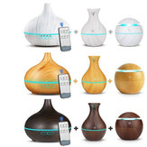 3Pcs  Remote Control Electric Aroma Essential Oil Diffuser 7-Color LED Light Ultrasonic Air Humidifier Wood Grain Essential Diffuser