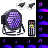 Lámpara de escenario DMX512 activada por sonido de luz negra LED UV de 36W y 36 LED para discoteca Club Bar DJ Show AC90-240V