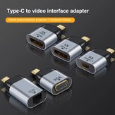 Adaptador Bakeey USB C Type C a puerto HDMI / Pantalla / Mini Pantalla / VGA / RJ45 Convertidor Gigabit Ethernet 4K 2.0 para Huawei P40 Mate 40 Pro