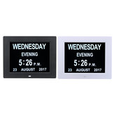 8 Inch LED Large Time Wall Clock With Digital Day Week Month Year Calendar Clock