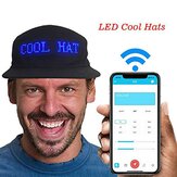 Jasne czapki LED z wyświetlaczem, bezprzewodowe, Bluetooth, na przyjęcia, bejsbolowe męskie czapki