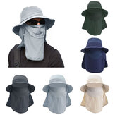 3 In 1 Adjustable Unisex Visor Hats Detachable Face Neck Cover Anti-Fog Saliva Dustproof Protective Fisherman Bucket Hat