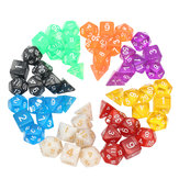 56 Pcs Polyhedral Board RPG MTG Dice Sets 8 Colors 4D 6D 8D 10D 12D 20D with 8 Pouch