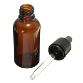 6pcs Empty Essential Oil Refillable Bottles Amber Glass Dropper Travel Vials Makeup Container 30ml