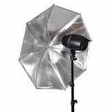 Réflecteur réfléchissant de parapluie réfléchissant noir argent de 110 cm 43 pouces pour la photographie Studio lumière Softbox