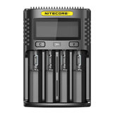 Wyświetlacz LCD NITECORE UM4 / UM2 Ładowarka baterii litowej 4 gniazda Ładowanie USB Inteligentna szybka ładowarka