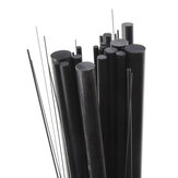 Barras de fibra de carbono de 500 mm de comprimento de 0,5 mm/1,0 mm/1,5 mm/2,0 mm/2,5 mm/3,0 mm/4,0 mm/5,0 mm/6,0 mm/7,0 mm/8,0 mm/9,0 mm/10,0 mm em pacote com 10 unidades para aeromodelos de asa fixa e quadricópteros DIY