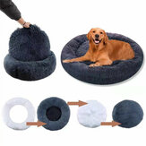 Wygodne legowisko dla zwierząt w kształcie donuta, okrągłe legowisko dla psa o ultramiekkości, które można prać. Poduszka dla psa i kota, zapewniająca ciepło zimą.