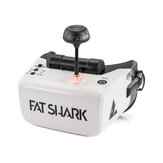 Óculos de vídeo FatShark Scout de 4 polegadas com selecionador NTSC/PAL automático, fones de ouvido de vídeo, bateria embutida e gravador DVR para drones de corrida RC (Inclui IVA europeu)