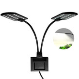 10W Ultra-cienka lampa akwarystyczna Kompaktowe światło do zbiornika z rybami 2 głowy Światło dla roślin wodnych Wtyczka UE
