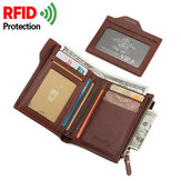 Мужской Anti-Theft RFID Защищенный кошелек с блокировкой 6 слотов для карт Защитный короткий кошелек