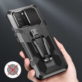 Bakeey for POCO M3 Case Dual-Layer Rugged Armor Magnetic with Belt Clip Stand Non-Slip Anti-Fingerprint Shockproof Protective Case
