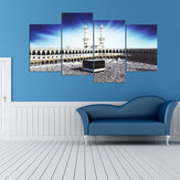 4 PCS Impression sur toile d'art mural Mecca islamique Kaaba Hajj Décorations de peintures