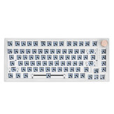 FEKER IK75 PRO Комплект настраиваемой клавиатуры 82 клавиши с возможностью горячей замены, 75% RGB, проводной bluetooth 5.0 2.4 ГГц в трех режимах, плата монтажа PCB, непрозрачный прозрачный белый корпус