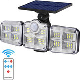 122LED Solar Walkway Lights 3 üzemmód Mozgásérzékelő Kültéri kert utcai lámpa állítható