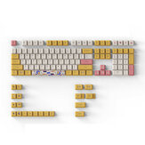 DAGK 128 Keys Multicoloured PBT Keycap Set Cherry Profile Sublimation Cutom Keycaps for Mechanical Keyboards