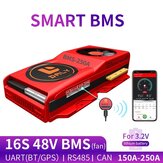 DALY BMS 16S 48V 150A 200A 250A Bluetooth 485'ten USB Cihazı CAN NTC UART Yazılımı Li-on Pil Koruma Kartı BMS ile Fan