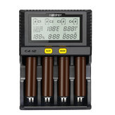 Miboxer Nuovo caricatore intelligente regolabile a LCD C4-12 con 4 slot per batterie multiple per 18650 26650 AAA Li-ion Ni-MH Ni-Cd Batteria