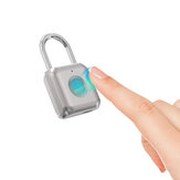BlitzWolf® BW-FL1 Smart Fingerprint Padlock Waterproof Keyless Anti-Theft Security Lock USB Charging For Locker / Gym / Travel Luggage / Package / House Door / Fence