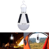 7WソーラーパワーE27 LED充電式電球テントキャンプフック付き緊急ランプ