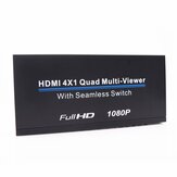 1080P Full HD HDMI 4x1 Quad Multi-viewer HD Splitter Screen 4-полосный переключатель сигналов