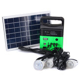 Panel solar portátil de 10 W y 6 V, kit de energía solar AC portátil, sistema de energía solar para acampar, generador portátil con bombillas