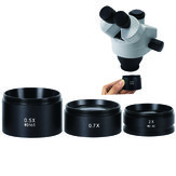 HAYEAR WD165 0.5X 0.7X  2.0X Auxiliary Objects Lens Microscope Camera Lens For Trinocular Binocular Stereo Zoom Microscope Barlow Glass Lens