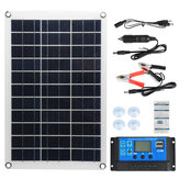 Zestaw Przenośnego Panelu Solar-100W Ładowarka Podwójna DC USB, pojedynczy kryształowe, pół-elastyczne panele słoneczne, regulator ładowania słonecznego 0-100A