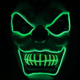 Neue Clown El Cold Light Leuchtende LED Leuchtstoffmaske Halloween Streich Gruseliges Horror Leuchtende Requisiten