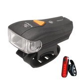 Ensemble de lumières de vélo XANES® 600LM XPG + 2 phares de vélo à LED 5 modes de charge USB avec feu arrière d'avertissement à 4 modes