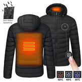 Jaqueta de inverno com capuz aquecido USB para as costas quente moto esqui mulheres