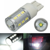 12v w21 / 5W t20 xenon branco 18 LED backup do final de estacionamento reverter luz da lâmpada do bulbo